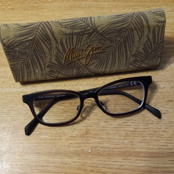 Maui Jim Eyeglasses Frames Only, MJO 2618 -2GM 48-17 L147 Made in Japan w Case - Picture 2 of 4